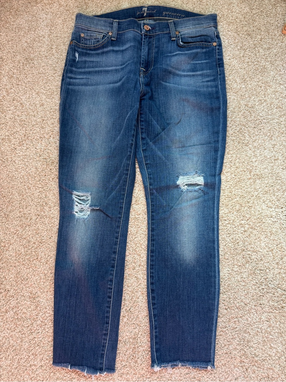 7 For All Mankind Distressed Gwenevere  Jeans